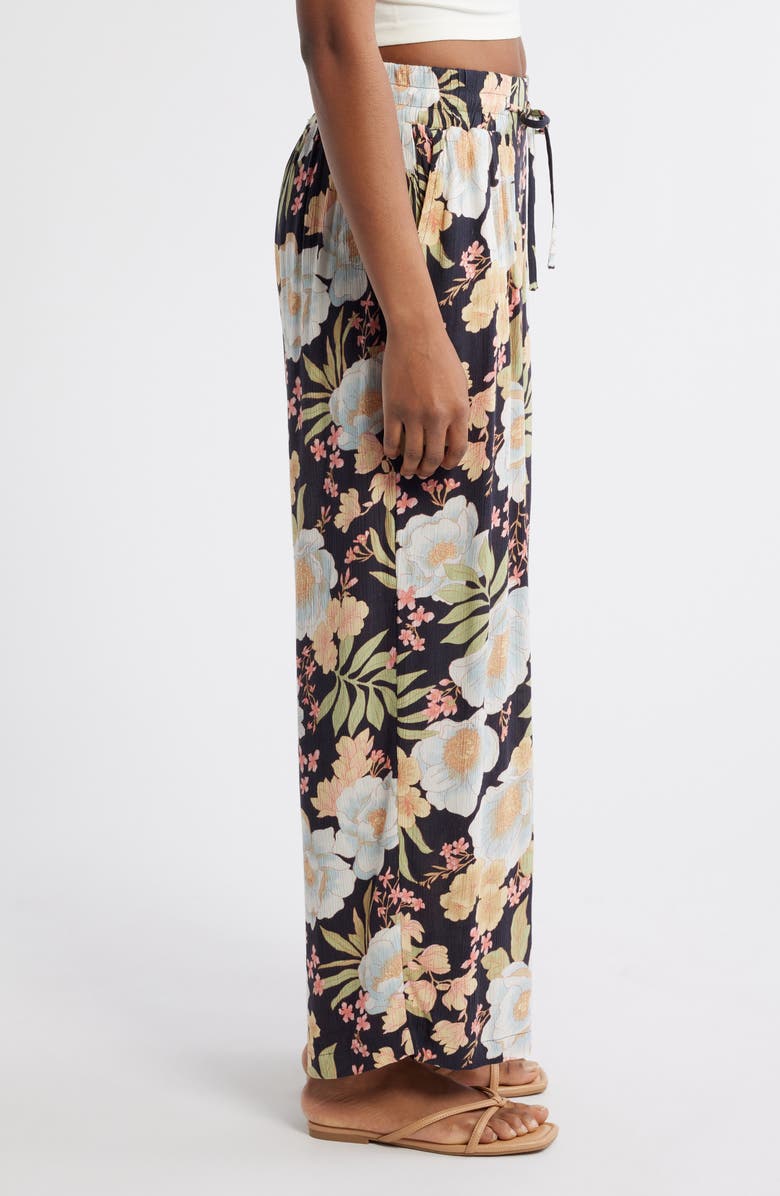 Billabong Sun Rays Floral Drawstring Wide Leg Pants, Alternate, color, 