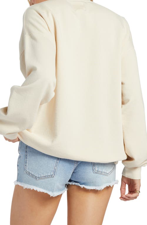Shop Billabong Ride In Cotton Blend Graphic Sweatshirt In White Cap 2
