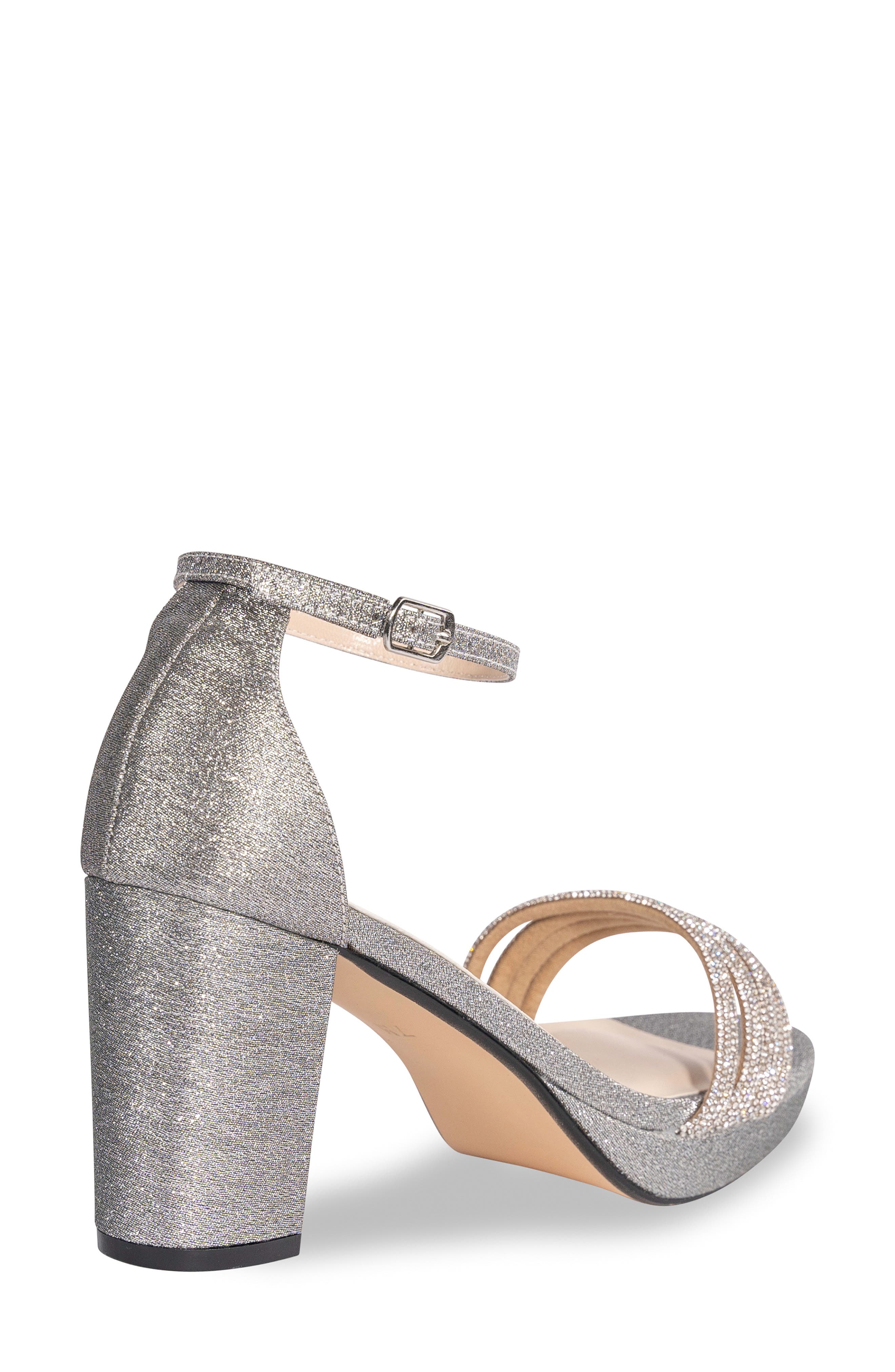 Touch Ups Parker Ankle Strap Platform Sandal, Alternate, color, Pewter