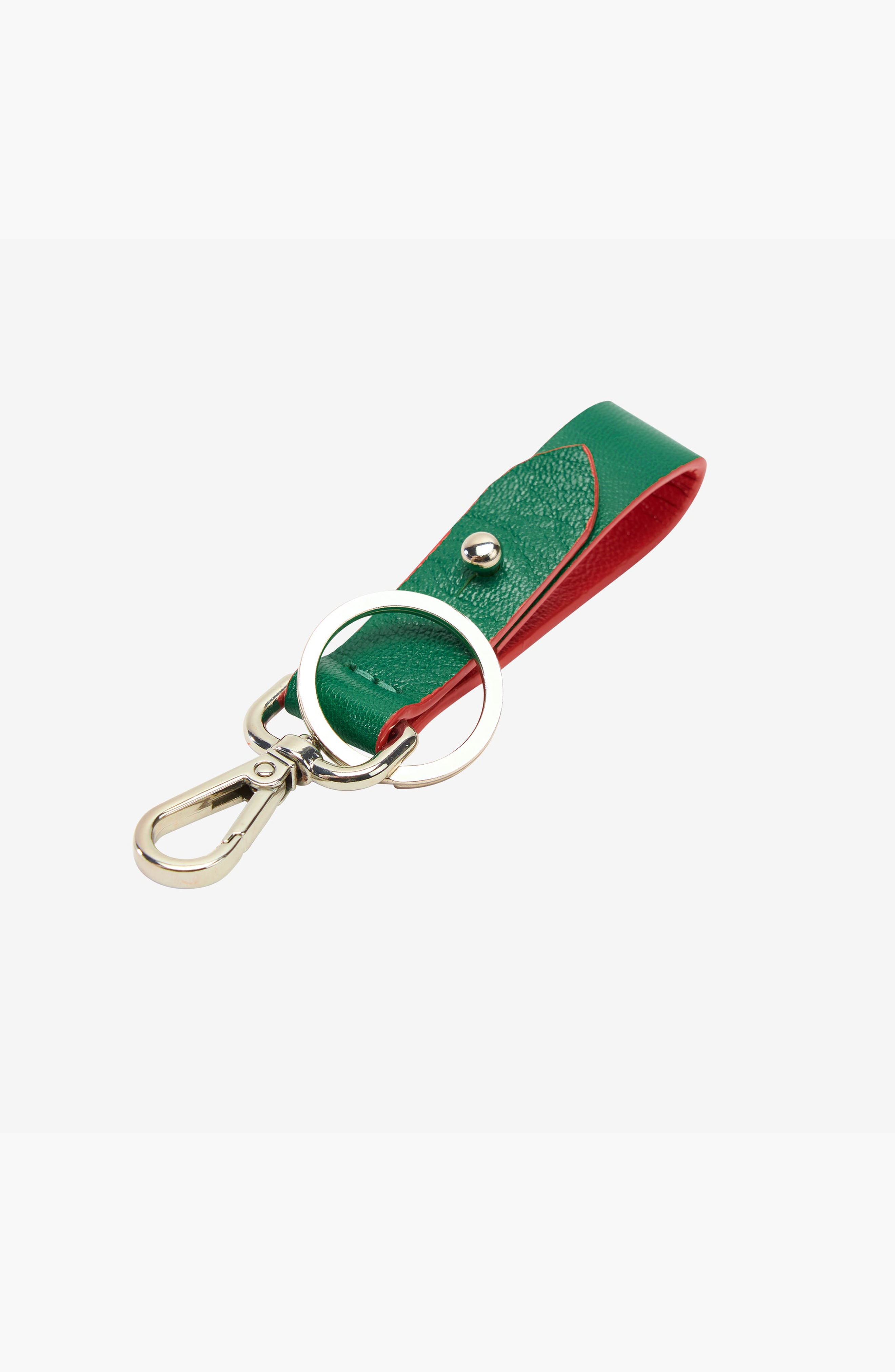 Tusk Siam Loop Keychain, Main, color, Emerald / Geranium