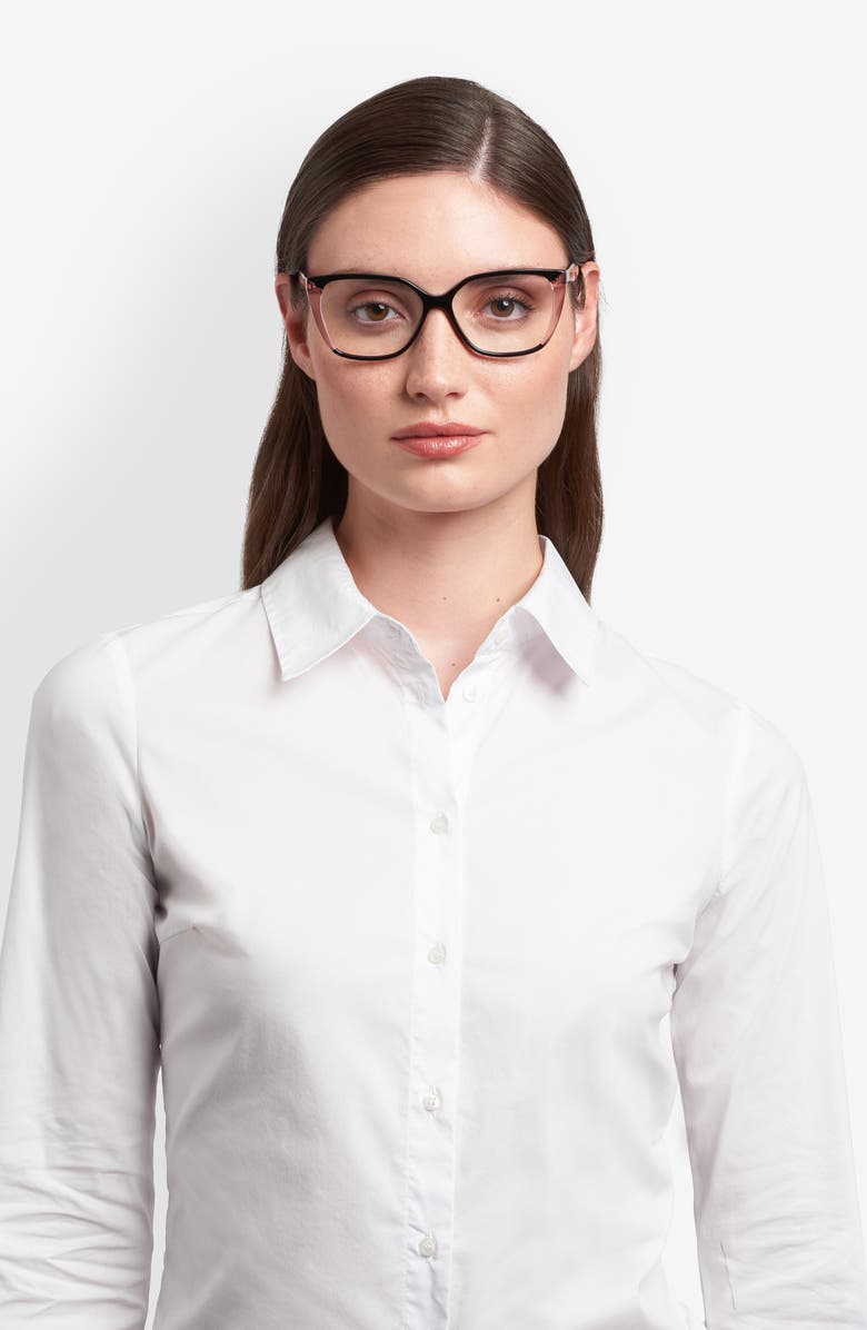 Carolina Herrera 55mm Cat Eye Optical Glasses, Alternate, color, 