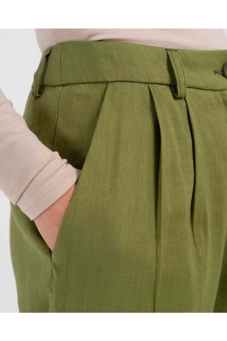 Iona Linen Pants, Alternate, color, Olive