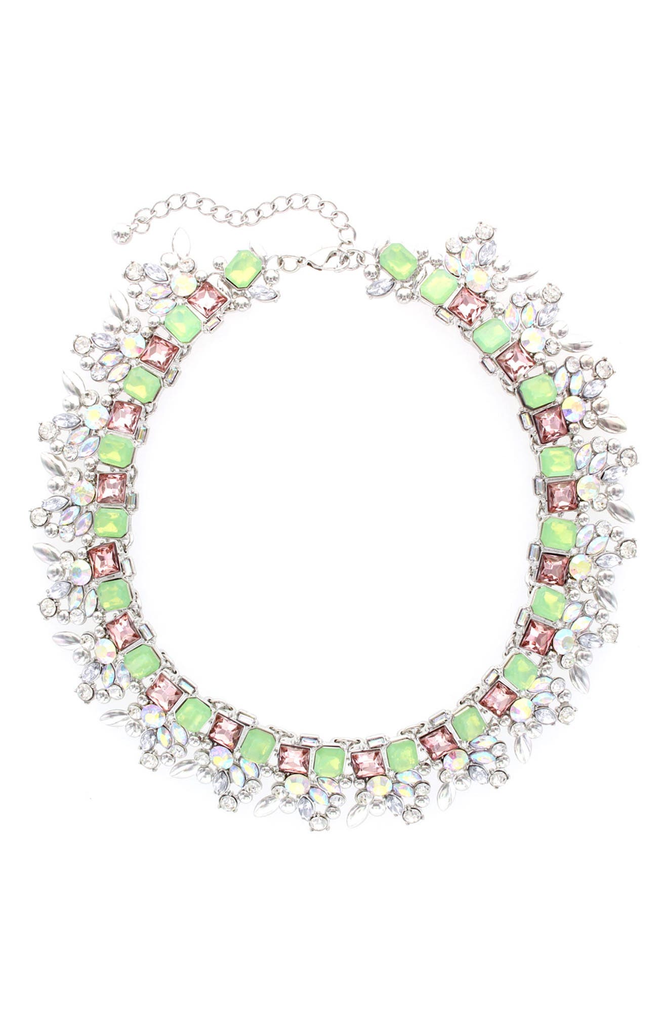 OLIVIA WELLES Crystal Cluster Collar Necklace