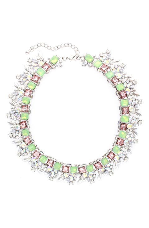 Crystal Cluster Collar Necklace