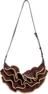 Zimmermann Goldentime Ruffle Woven Raffia Shoulder Bag