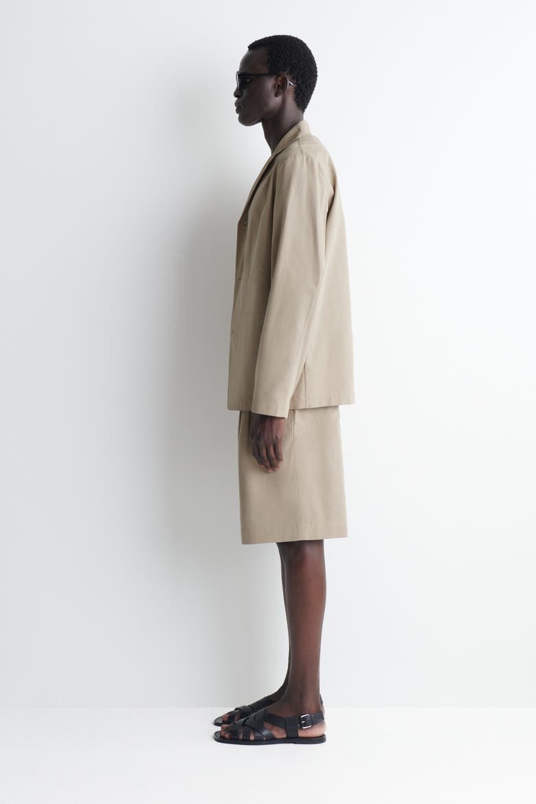 Unstructured Cotton-blend Blazer, Alternate, color, BEIGE