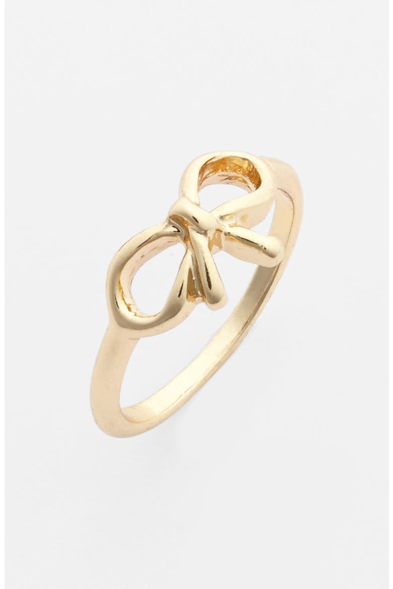 Bow Midi Ring, Main, color, GOLD