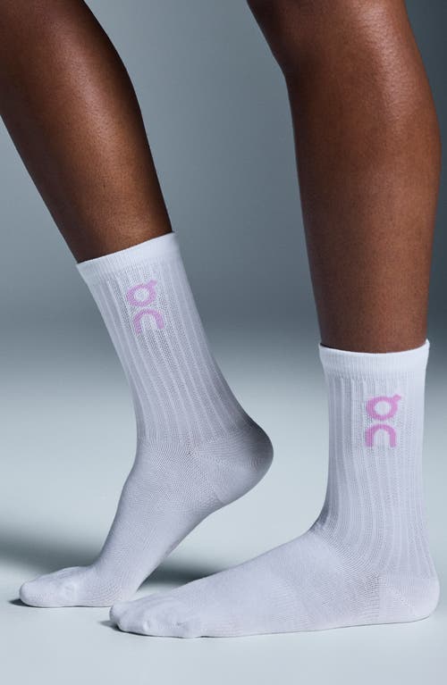 On 3-pack Logo Quarter Socks In Mauve/raspberry
