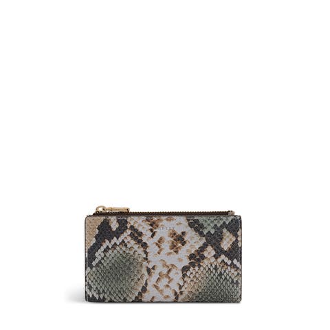 Coin Street - Faux Snake Medium Ziptop Wallet