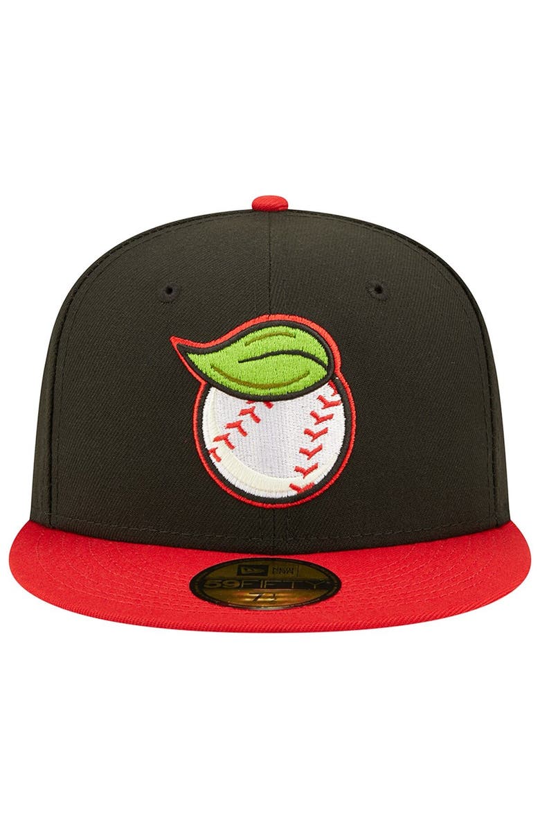 New Era Men's New Era Black/Red Fresno Grizzlies Theme Night 59FIFTY Fitted Hat, Alternate, color, Black
