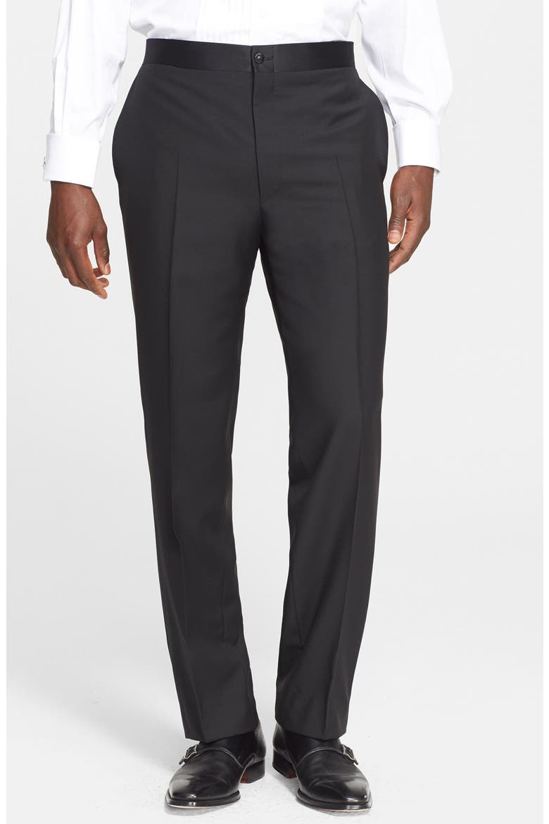Classic Fit Black Wool & Mohair Tuxedo, Alternate, color, BLACK