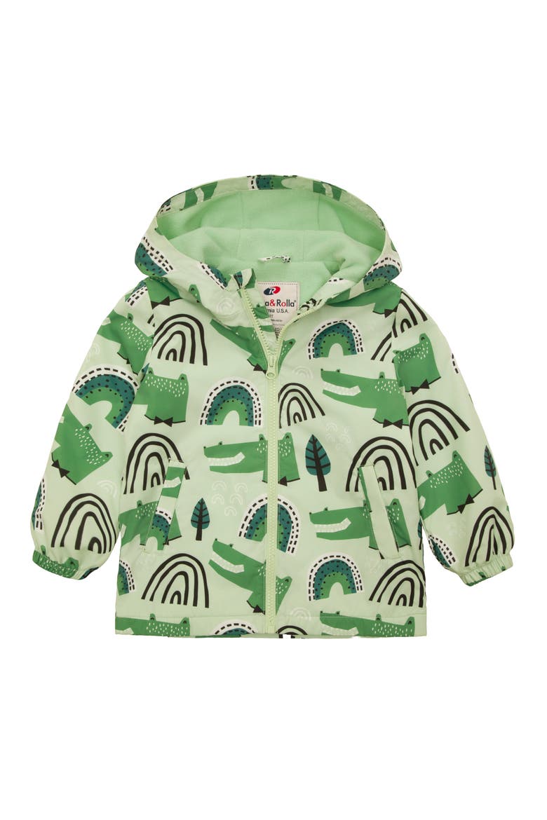 Lightweight Fleece Lined Windbreaker Jacket, Main, color, Crocodile