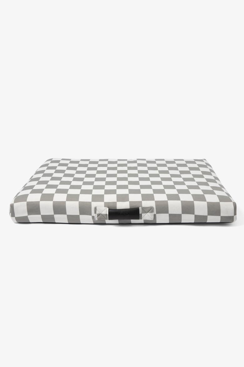 Checker Dog Bed, Main, color, Grey
