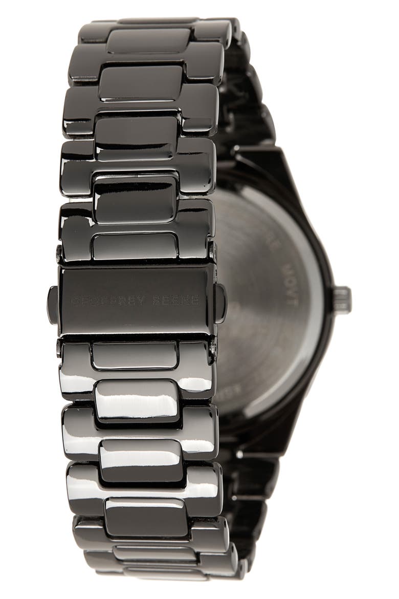 Men's Quad Edged Glass Diamond Bracelet Watch, 41mm - 0.001 ctw, Alternate, color, GUNMETAL