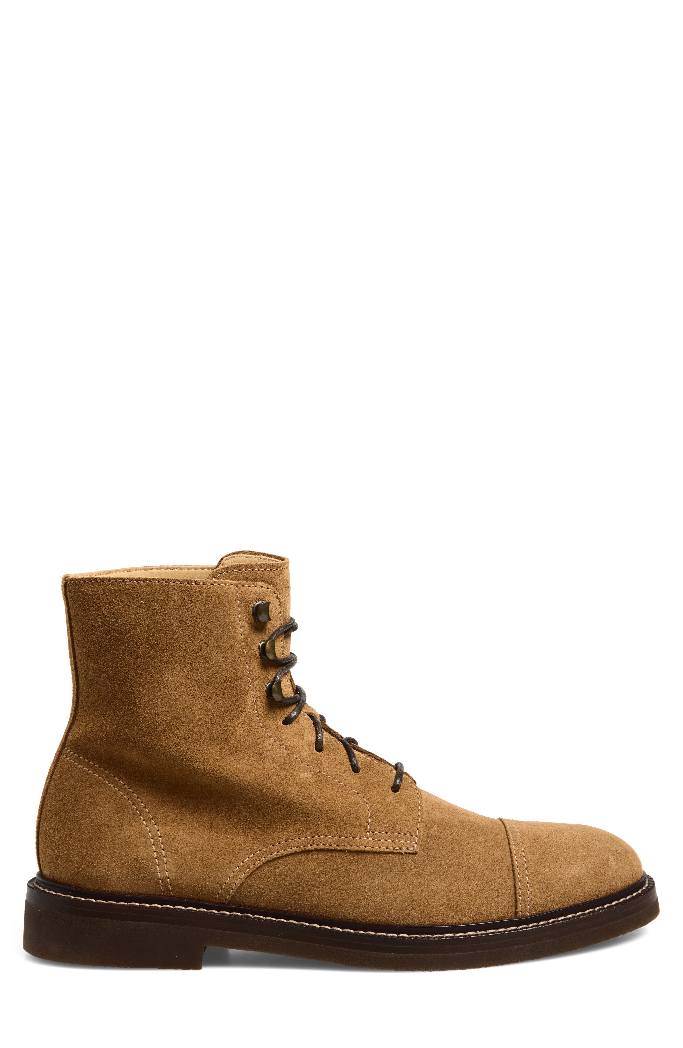 Cap Toe Lace-Up Boot, Alternate, color, C8050 LIGHT BROWN