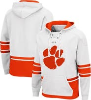 COLOSSEUM Men's Colosseum White Clemson Tigers Lace Up 3.0 Pullover Hoodie