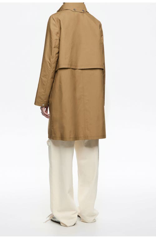 Bimba Y Lola Technical Cotton Straight Trench In Brown