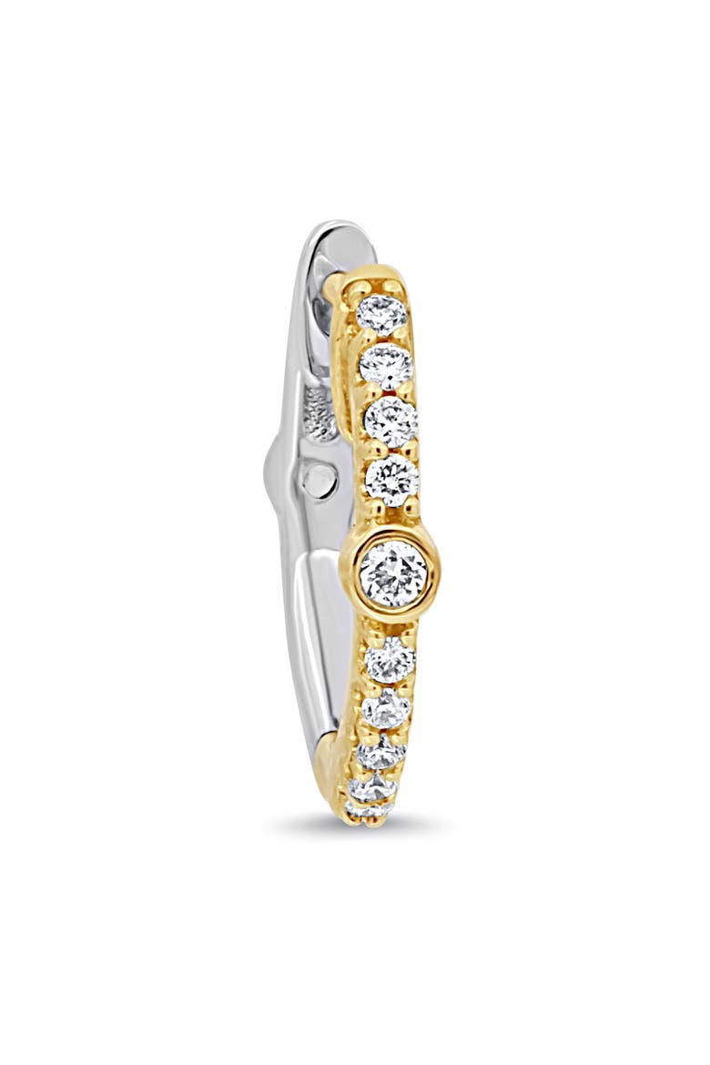 Maya Two-Tone 18K Gold Diamond Hoop Earrings, Alternate, color, 18K TWO TONE