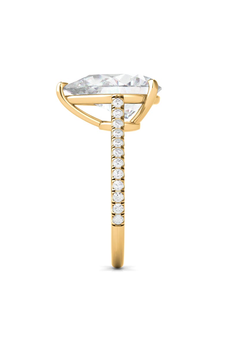 Pear Cut Pavé Lab Grown Diamond Ring, Alternate, color, 3.00 CTW 18K YELLOW GOLD