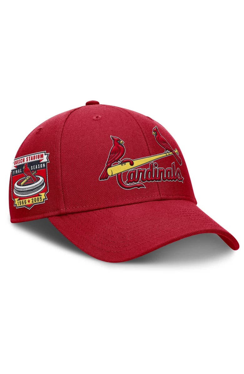 Nike Men's Nike Red St. Louis Cardinals Rise Gaberdine Adjustable Hat, Main, color, Red
