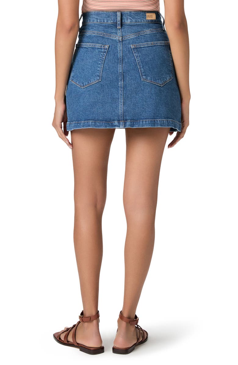 PAIGE Janelle Denim Miniskirt, Alternate, color, Laguna
