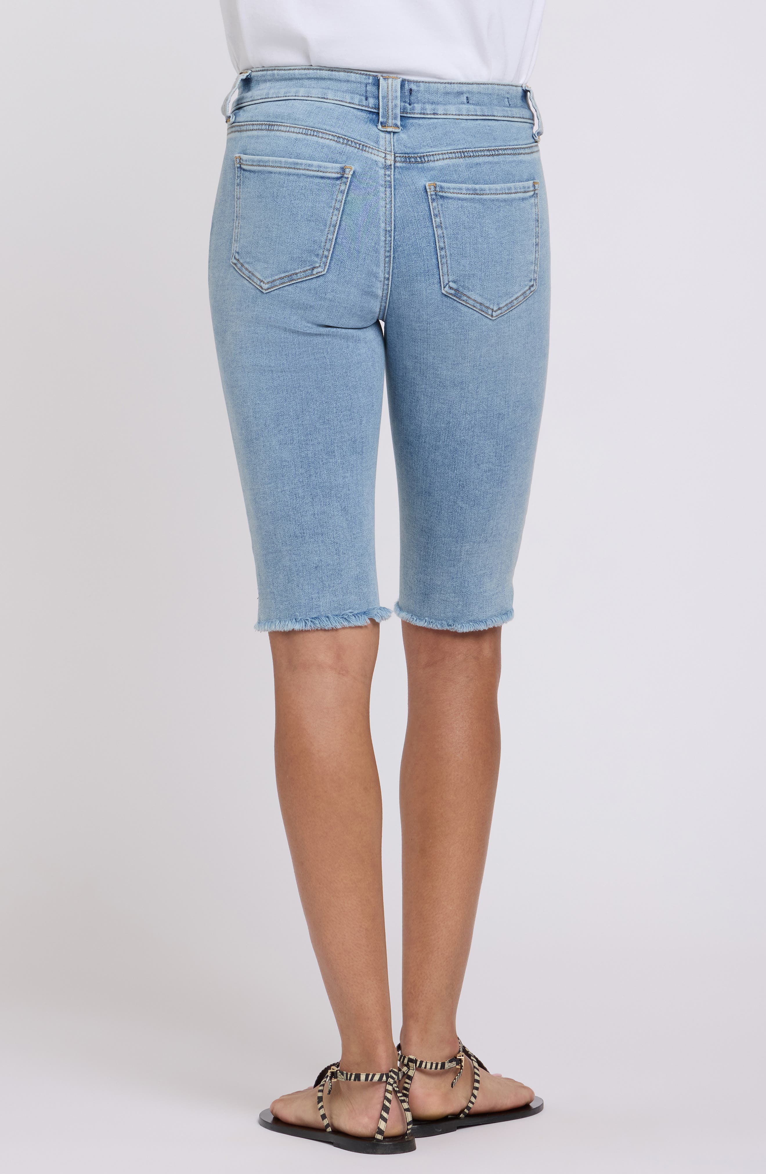 NYDJ Sophie Bike Fray Hem Denim Shorts (Women) | Nordstrom