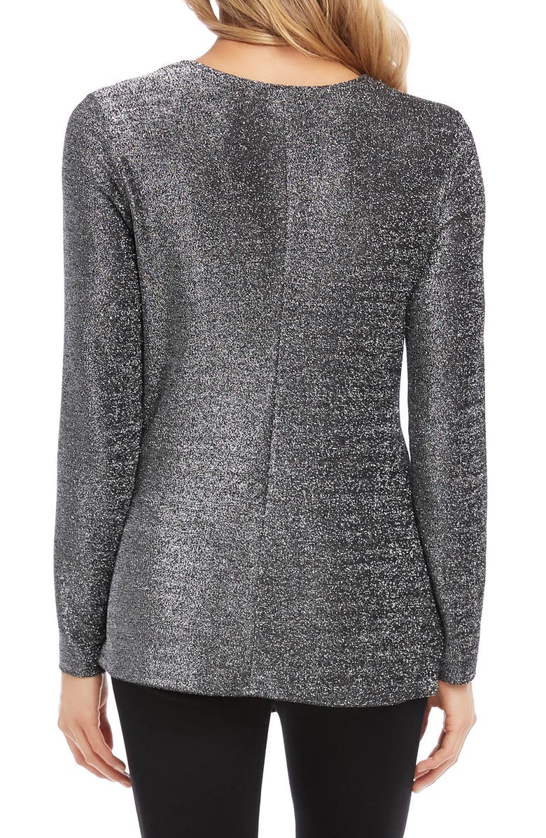 Karen Kane Shimmer Twist Front Top, Alternate, color, 