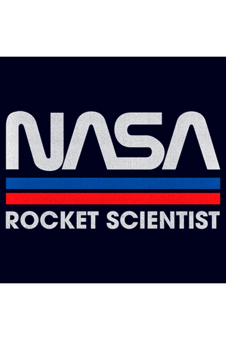 Men's Rocket Scientist Vintage Striped Logo Graphic T-Shirt, Alternate, color, Navy Blue