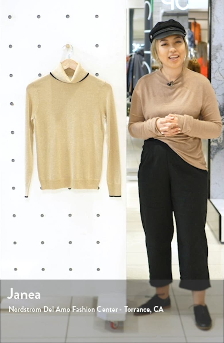 Metallic Tipped Turtleneck Sweater, sales video thumbnail