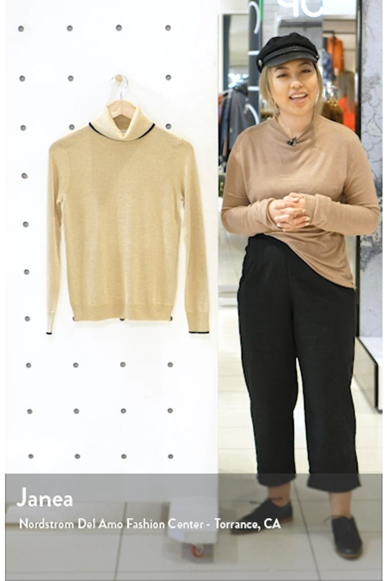 Metallic Tipped Turtleneck Sweater video