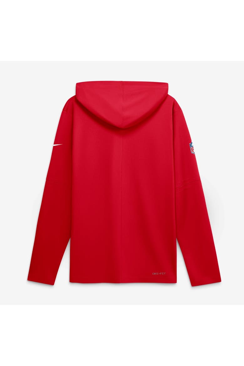 Men's Nike Red Kansas City Chiefs Big & Tall Sideline Game On Lightweight Hooded Long Sleeve Dri-FIT Top, Alternate, color, Red