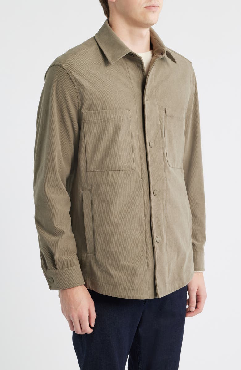BOSS Carper Corduory Shirt Jacket, Alternate, color, Open Brown