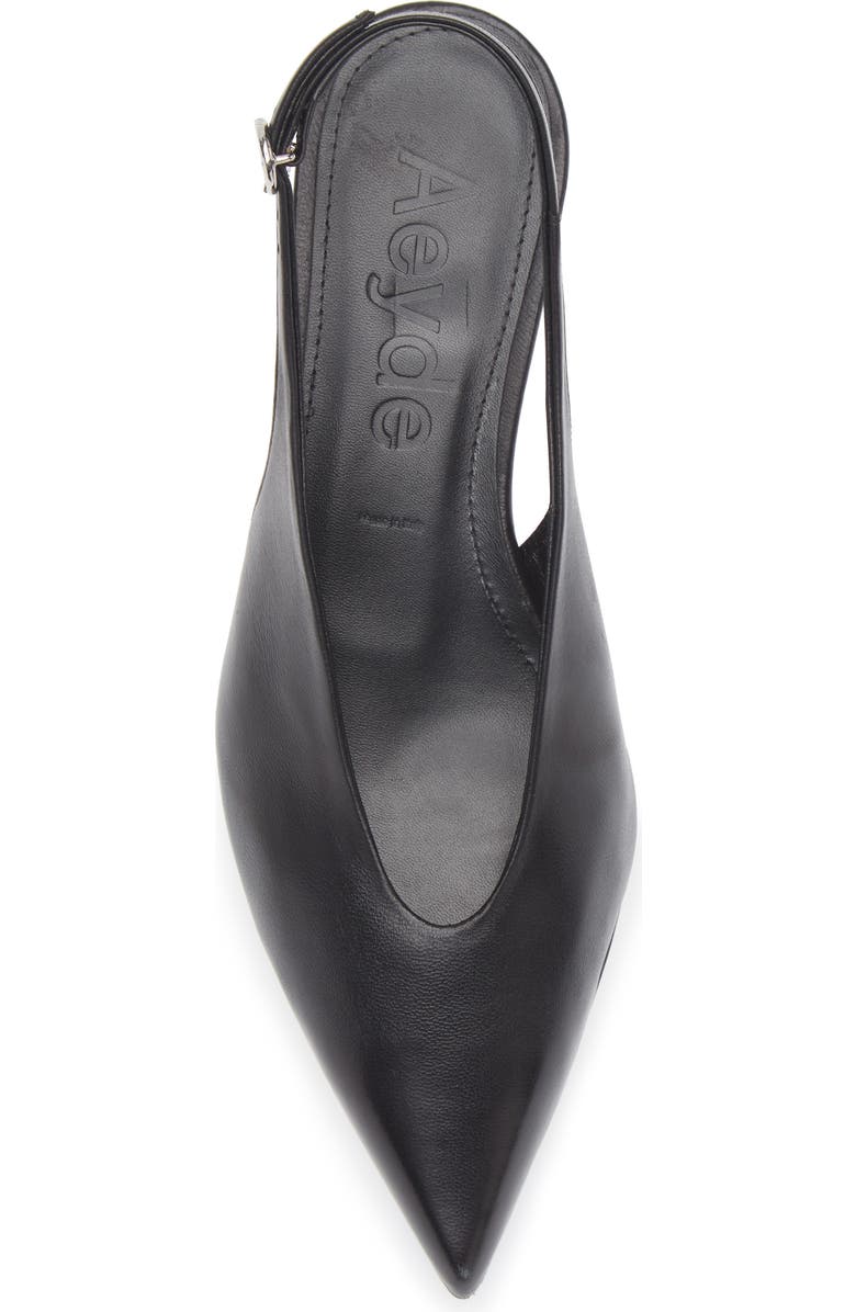 aeyde Camila Slingback Kitten Heel Pump, Alternate, color, Black