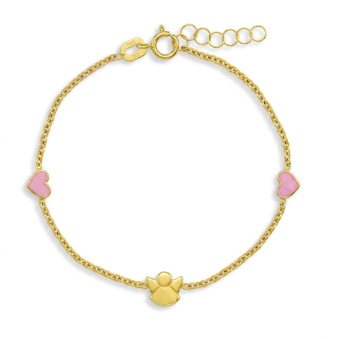 14k Loving Angel Heart Bracelet