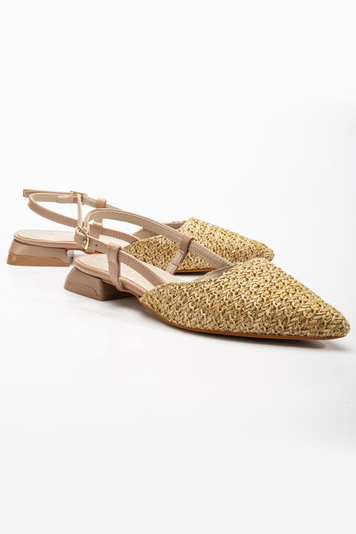 Forever & Always Shoes Riley Woven Slingback Flats