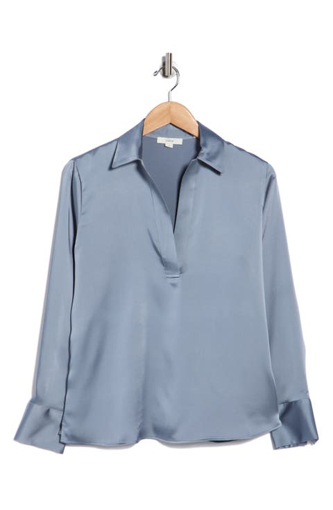 Long Sleeve Satin Top