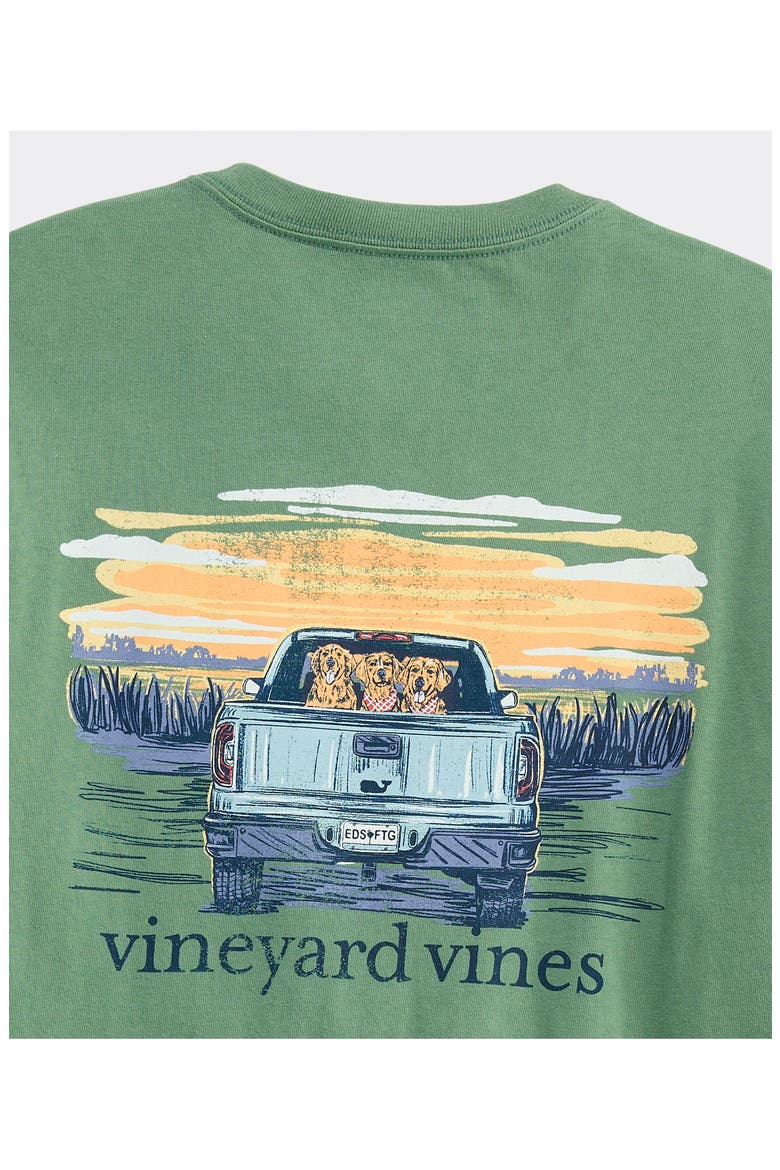 Pickup Truck Marsh Dogs Graphic Pocket Tee, Alternate, color, OLIVE DUSK