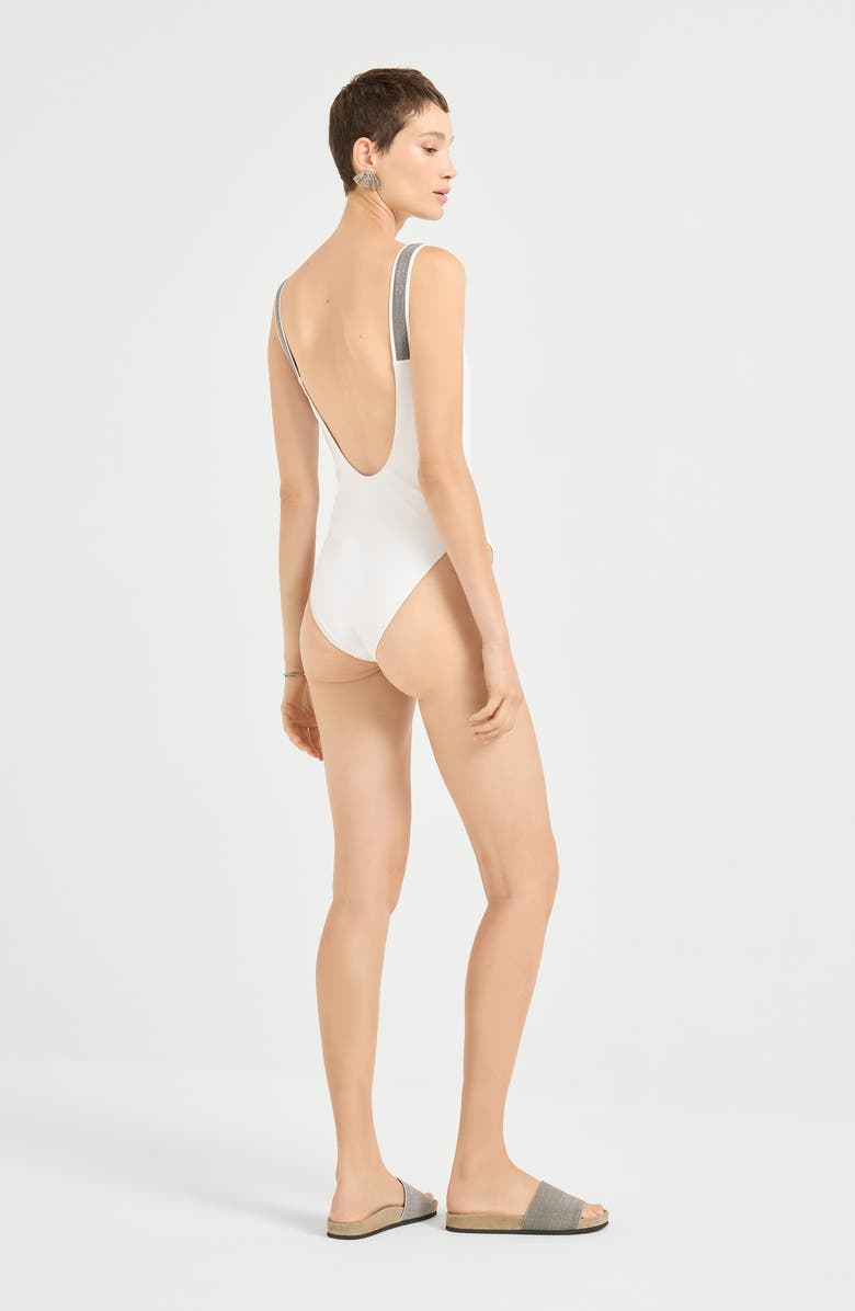 Brunello Cucinelli One-piece swimsuit, Alternate, color, White