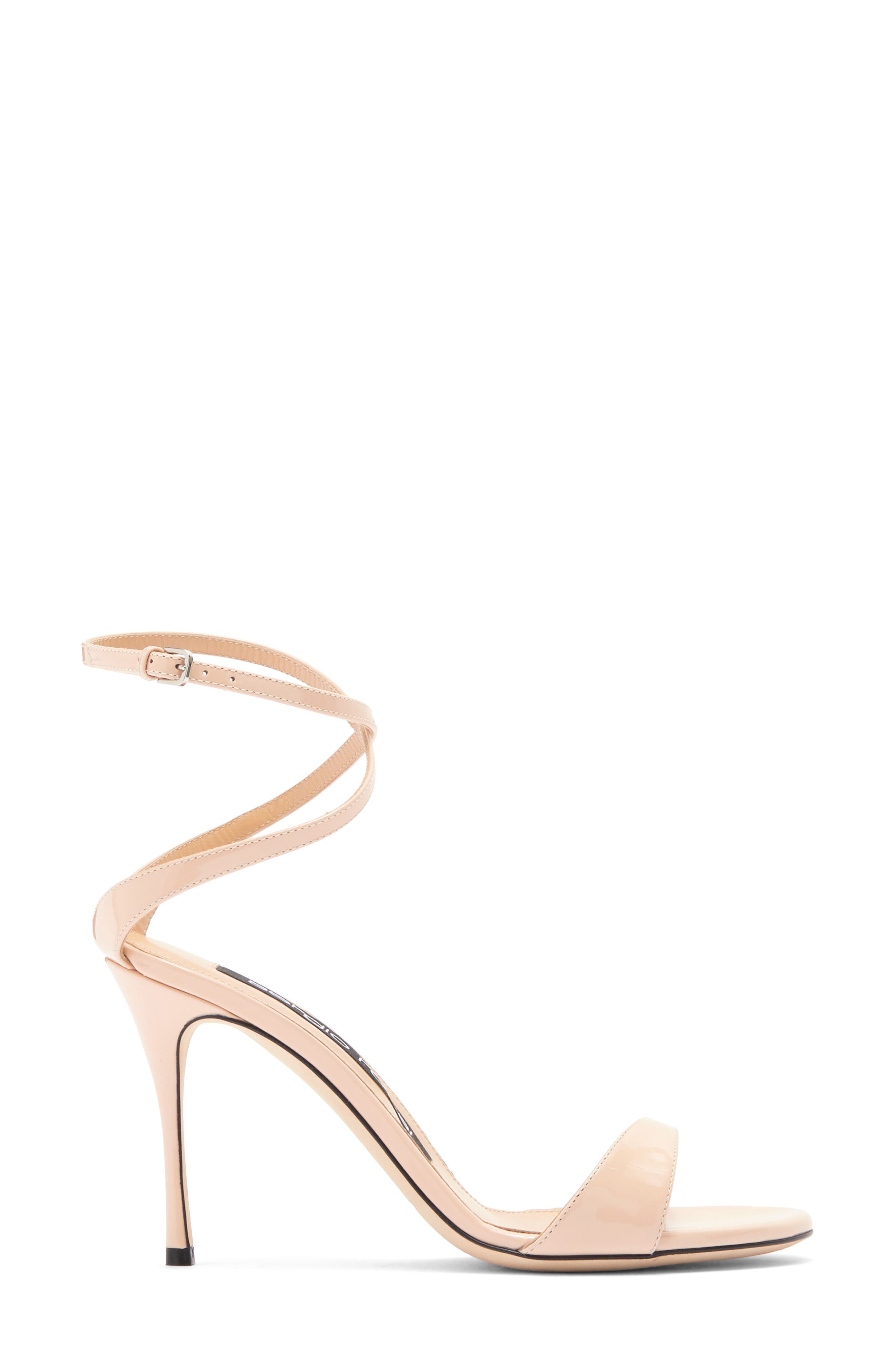 Sergio Rossi Ankle Wrap Sandal, Alternate, color, 