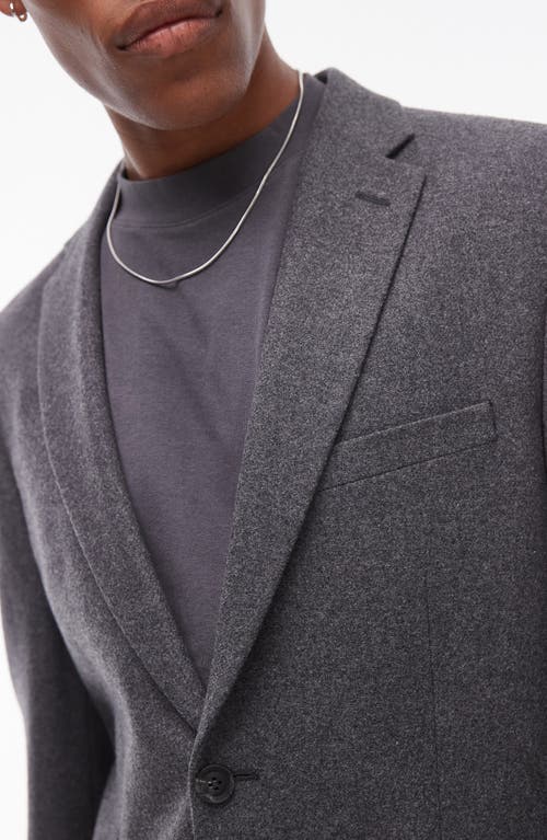 Shop Topman Slim Fit Felted Wool Blend Sport Coat In Charcoal