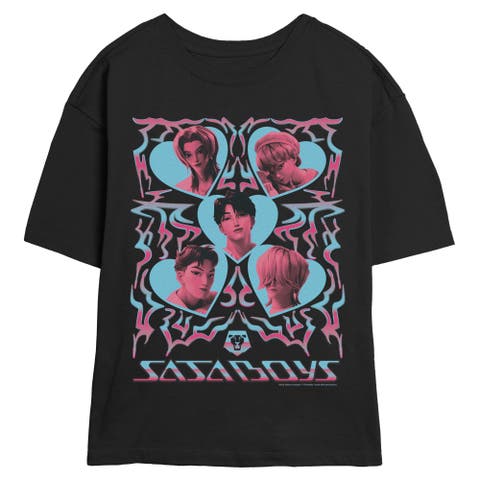 Junior's Kpop Demon Hunters Saja Boys Heart Poster  Graphic T-Shirt