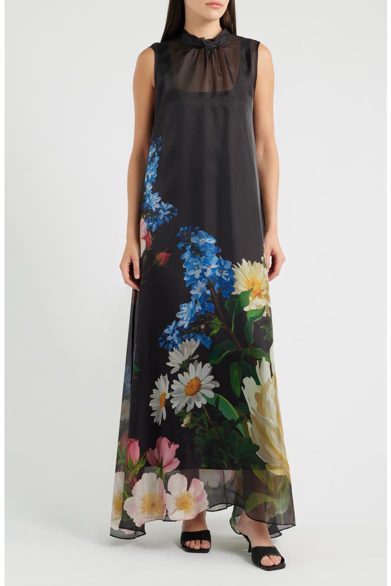The Christina Moon Flower A-Line Dress, Main, color, MOON FLOWER PRINT