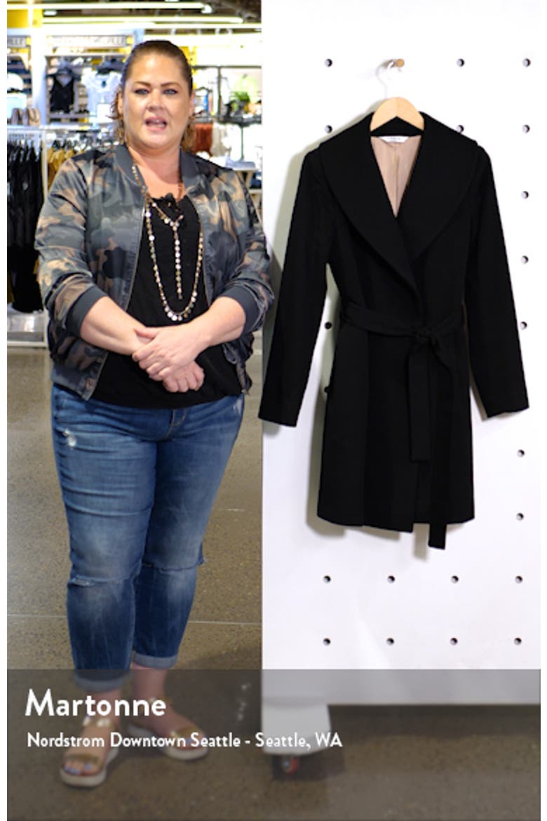 Shawl Collar Cashmere Wrap Coat video