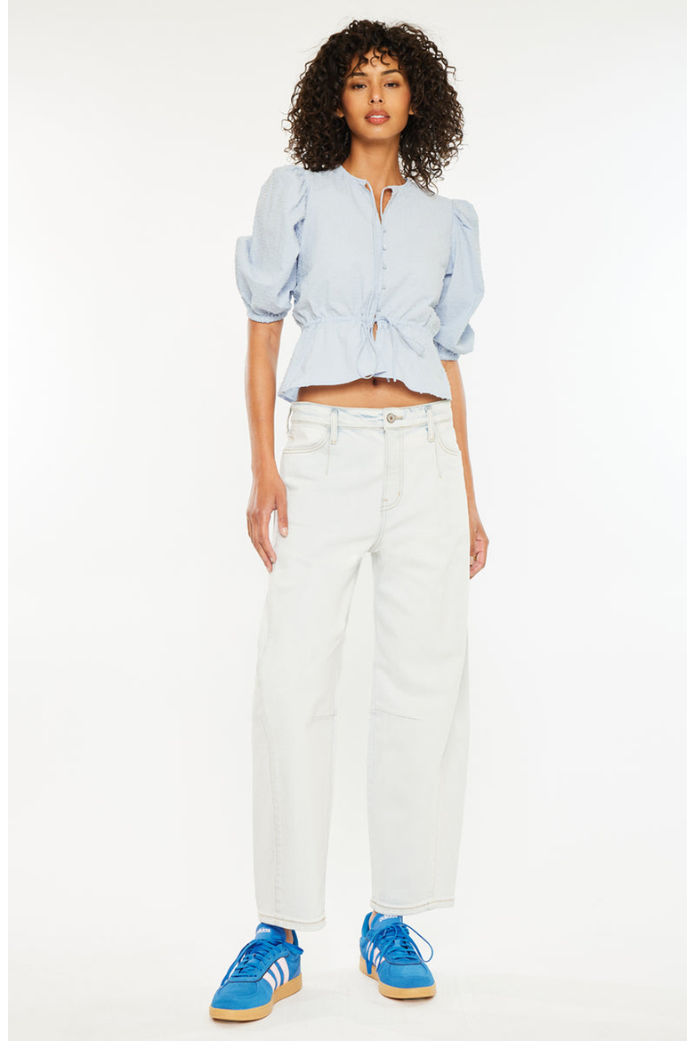 Yolanda Low Slung Horseshoe Jeans, Alternate, color, Light Wash