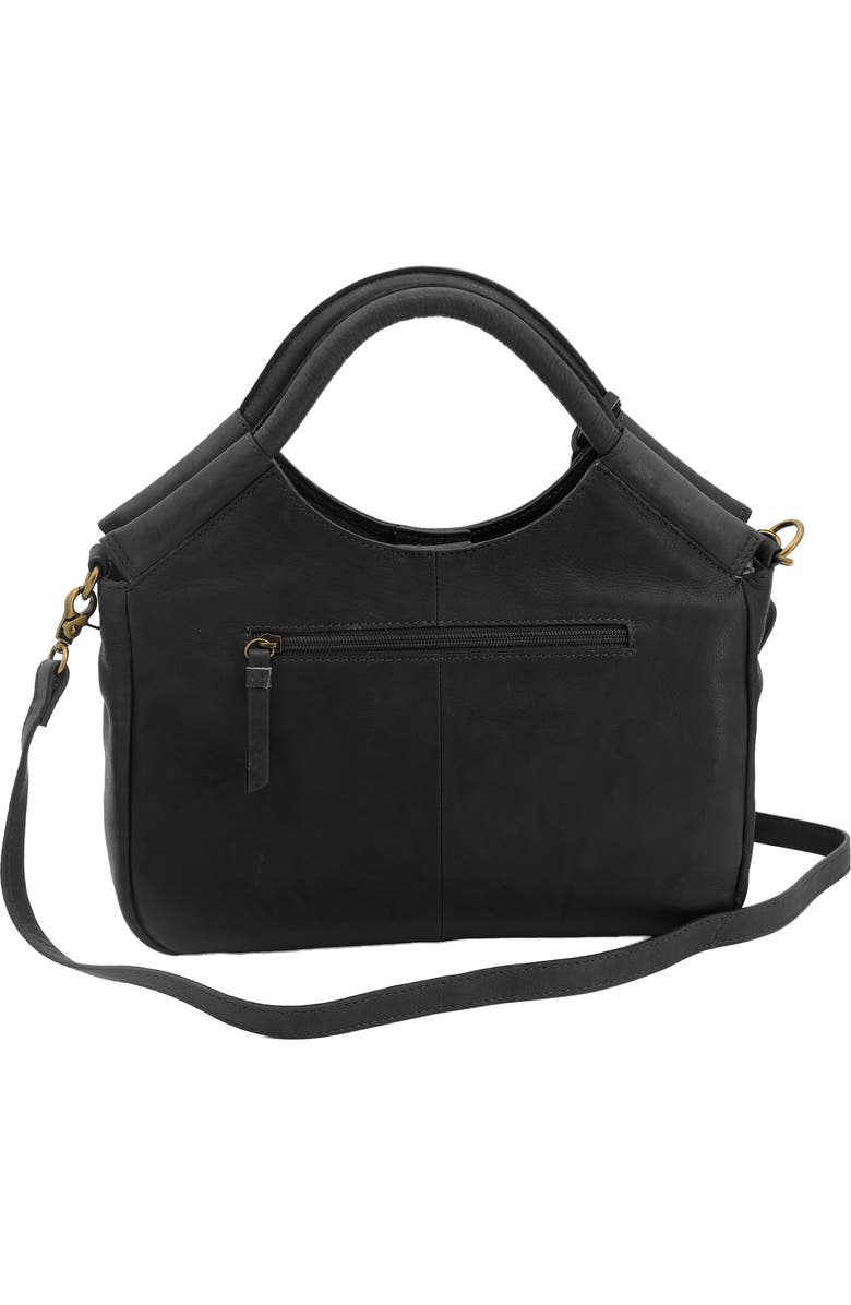 Børn Woven Leather Satchel, Alternate, color, Black