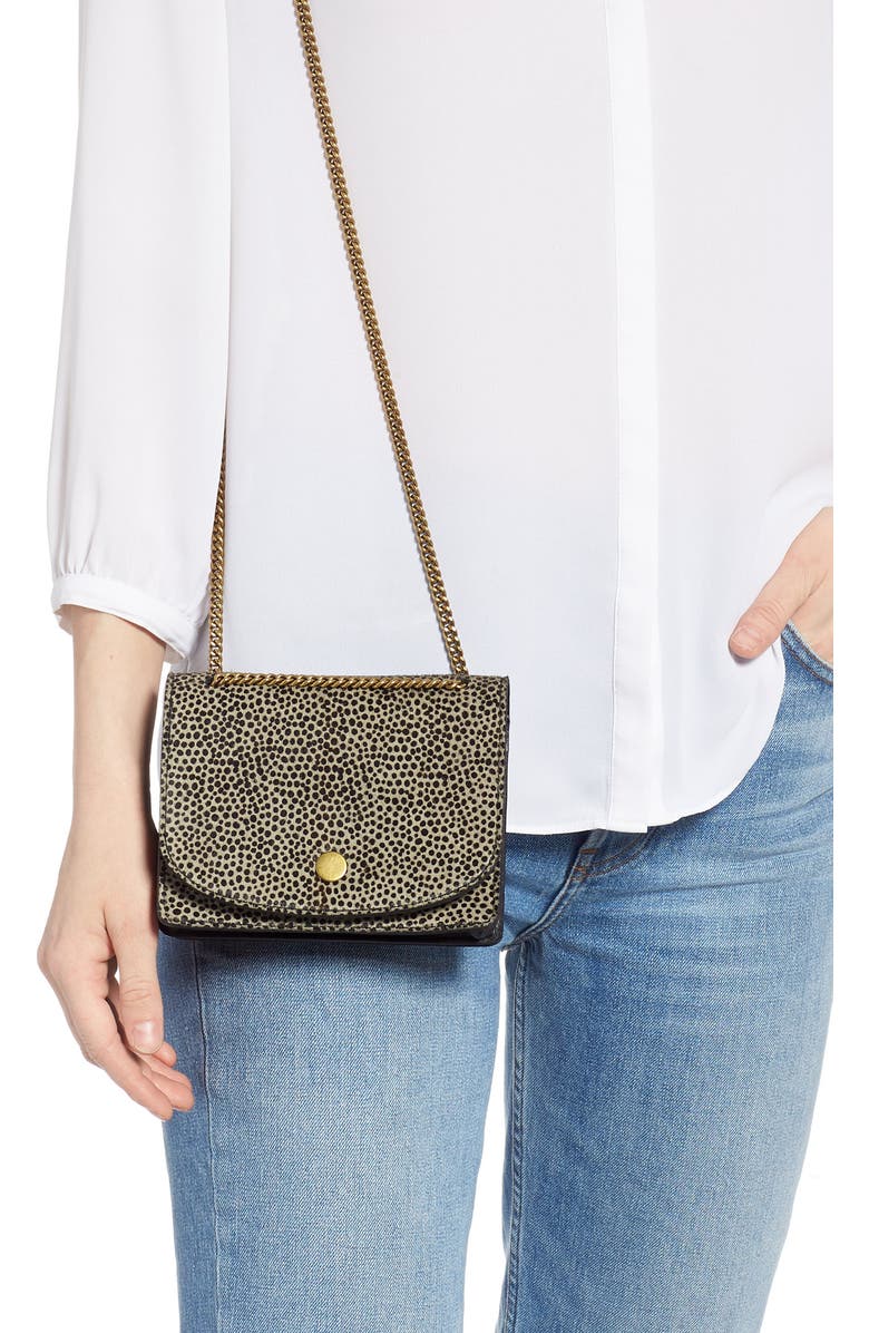 Madewell Genuine Calf Hair Crossbody Bag, Alternate, color,