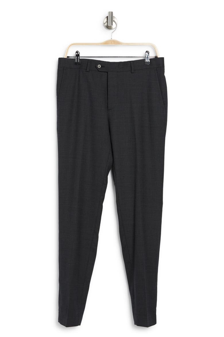 Black Birdseye Stretch Suit Pants, Alternate, color, CHARCOAL