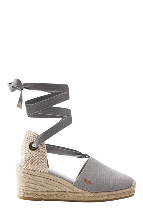 VISCATA Escala Canvas Espadrille Wedges in Ash Grey  product
