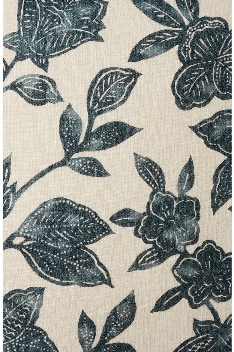Ophelia Recycled Linen & Organic Cotton Print Sham, Alternate, color, MIDNIGHT INDIGO