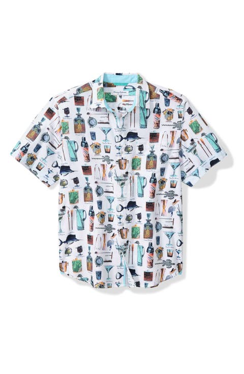 Nove Wave Well Stocked Short Sleeve Seersucker Button-Up Shirt